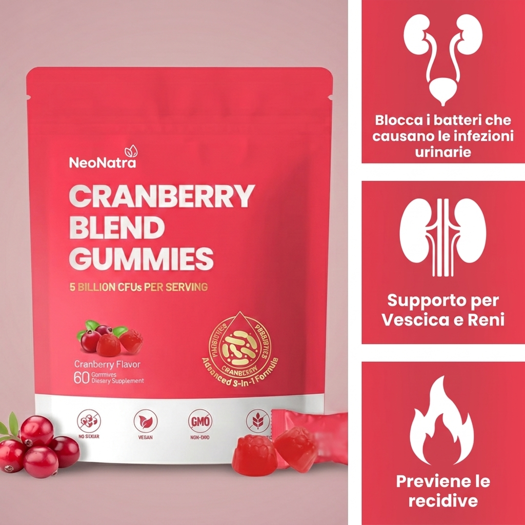 Cranberry Gummies | Formula di Difesa Urinaria e Renale