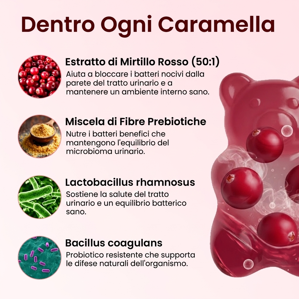 Cranberry Gummies | Formula di Difesa Urinaria e Renale