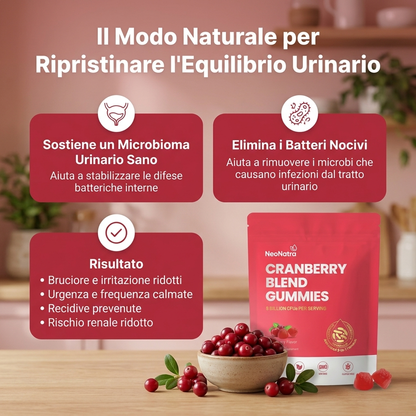 Cranberry Gummies | Formula di Difesa Urinaria e Renale
